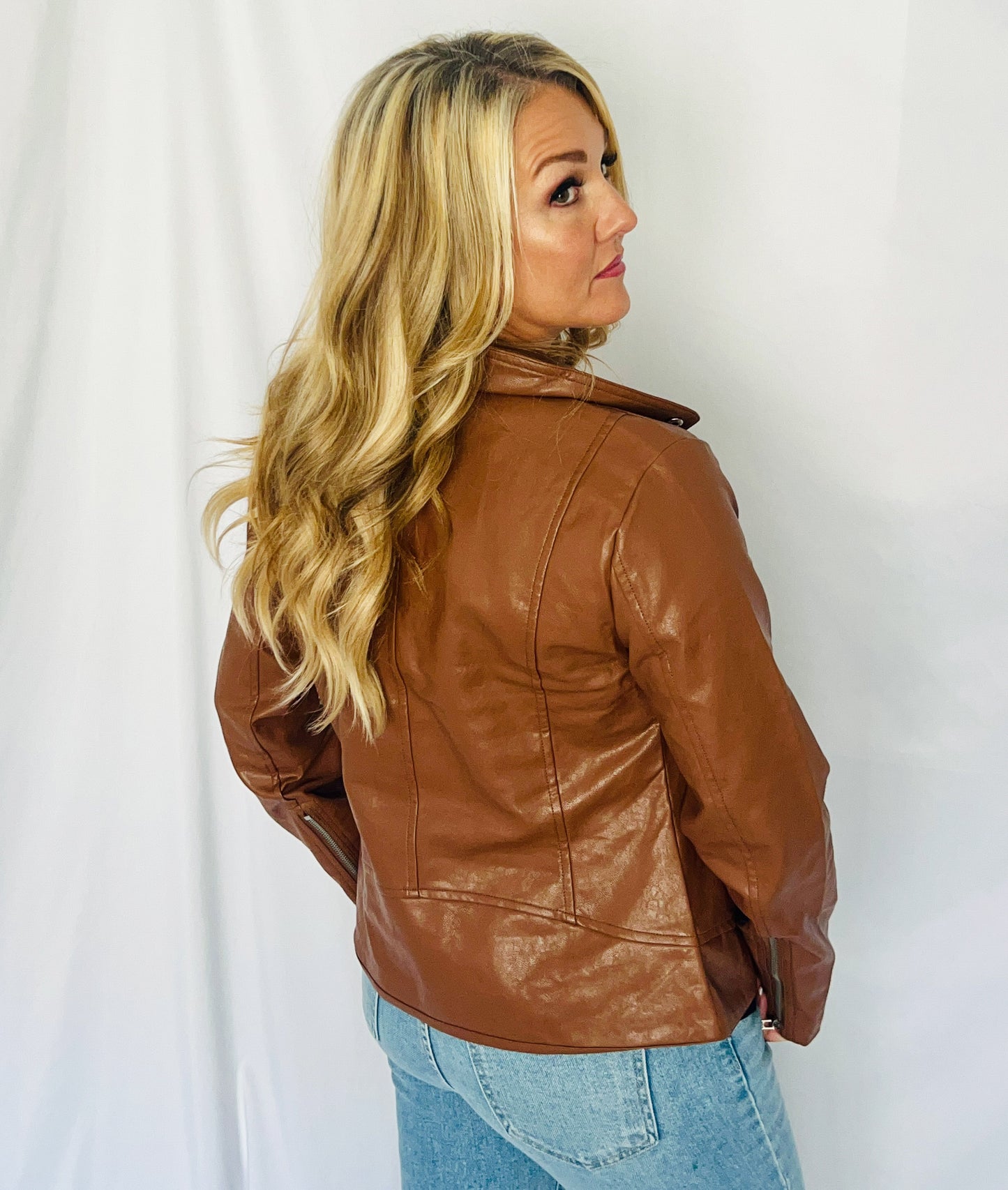 Hailey Faux Leather Rider
